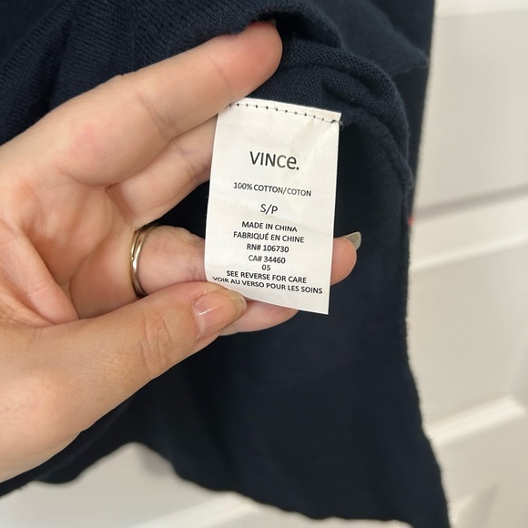 Vince Navy Long Sleeve Blouse - Picture 6 of 6